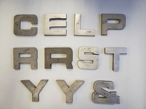 Aluminum Letters 2 1/4 inch Straight Thick Font Lot * - Picture 1 of 1