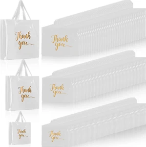 200 Pcs Thanks Bags with Handle Bulk Thank You Merchandise Bags 3 Size Thank You - Picture 1 of 6