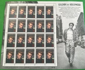 James Dean 1996 Legends of Hollywood US 32c Stamp Sheet Scott - Picture 1 of 4