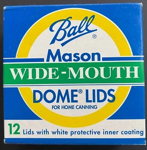 Vintage Ball Mason Wide-Mouth Dome Lids (12) Home Canning FREE SHIPPING! - Picture 1 of 3