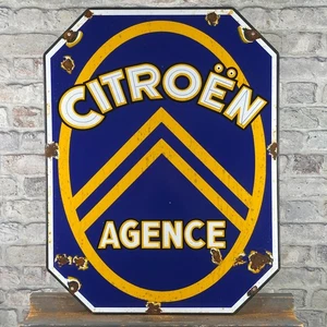 CITROËN Enamel Sign 23.6x18.1x0.4" (60x46x1cm) Unique Vintage Dealership Signage - Picture 1 of 18