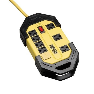 Tripp Lite Safety Power Strip w/ 8 out GFCI Plug OSHA Yellow 12' Cord (TLM812GF) - Image 1 of 4