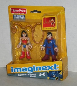 Imaginext SUPERMAN & WONDER WOMAN Figure Set DC Super Friends Mattel 2013 - Picture 1 of 2