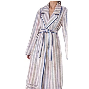 ALEXIS Massari Duster Coat Stripes Fringe NWT Size Medium - Picture 1 of 16