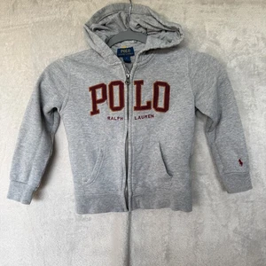 Polo Ralph Lauren bambino grigio full zip felpa con cappuccio ragazzo taglia 5 - Foto 1 di 6