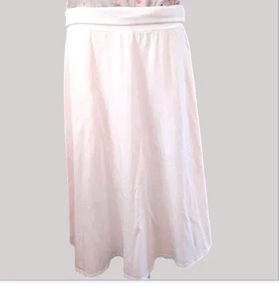 Maxi Falda Eileen Fisher Blanca Línea A Acampanada Elastizada Plegable Cintura Talla Pequeña Foto 1 de 4