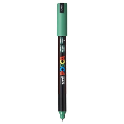 POSCA 1MR Paint Marker X-Fine Metal Tip 0.7mm-Green - PC-1MR-1H2PY - Image 1 of 4