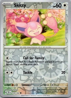 Skitty Reverse Holo Common SV05: Temporal Forces 130/162 Near Mint - Image 1 of 2