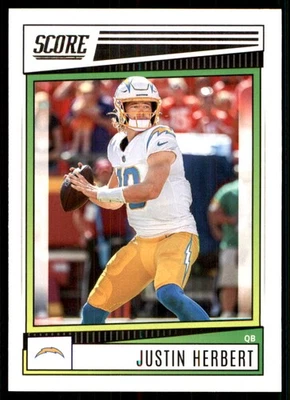 Justin Herbert 2022 Score #136 Chargers NFL READ FREE SHIPPING AutographDen - Image 1 of 2
