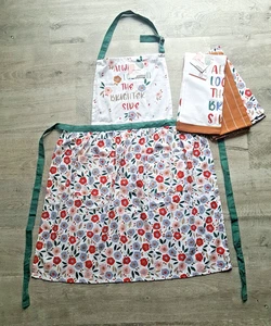 City Chic Set of 3 Kitchen Towels 50x70cm + Apron 80x90cm - Picture 1 of 11