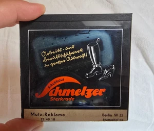 ***Alte Kinowerbung Antik Glas Dia Schuhhaus Schmelzer Sterkrade Mutz Reklame*** - Bild 1 von 3