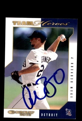Signed Baseball Card Auto 2003 Donruss Team Heroes #195 Adam Bernero Tigers - Image 1 of 2