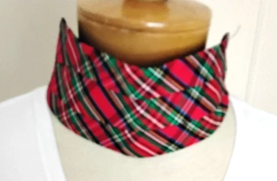 Red & Green Plaid Pleated Pullon Cummerbund Child Size 4 T - Image 1 of 4