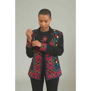 Vintage Jordana Petites Colorful Top & Jacket Set Size Petite Small 6/8 Made USA - Picture 1 of 8