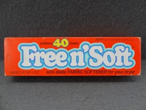 NEW Free n' Soft Pack Anti-Static Fabric Softener VTG 70s Extra Dryer 40Load - Picture 1 of 10
