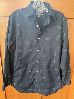 Camisa informal Bonobos para hombre azul estampado de cebra manga larga abotonada: 15/33 (mediana) Foto 1 de 4