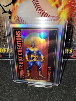 2024 SKYBOX MARVEL MASTERPIECES '92 PLATINUM RAINBOW CB-11 THANOS - Image 1 of 2
