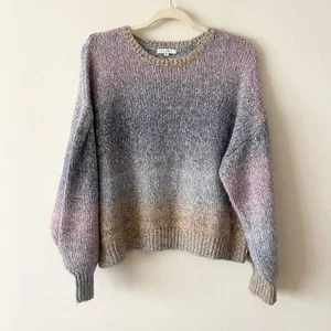 Z Supply Kersa Ombré Multicolor Crew Neck Sweater Women’s size M Wool Blend - Picture 1 of 9