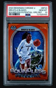 2025 Bowman U Chrome Mikayla Blakes PSA 10 Orange Boundless Potential 7/25 POP 1 - Bild 1 von 4