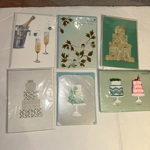 Lot Of 6 PAPYRUS Assorted Wedding Cards - Picture 1 of 13