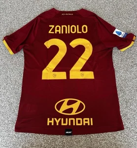 AS Roma 2021/22 New Balance Home Football Shirt Nicolo Zaniolo Size Medium - Picture 1 of 4