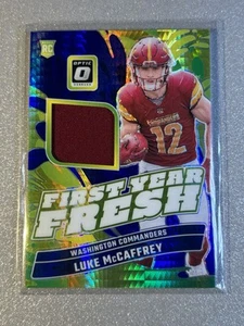 2024 Donruss Optic Luke McCaffrey RC First Year Fresh Mem Relic SP Rookie - Picture 1 of 2