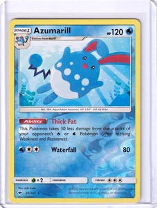 Azumarill Reverse Holo Raro #35 Pokemon Ombre Brucianti 2017 TCG - Foto 1 di 2