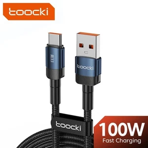 Cable de datos de carga rápida Toocki 6A USB a tipo C 100W para Samsung Huawei - Imagen 1 de 12