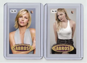 Charlize Theron rare MH Sabroso #'d x/3 Tobacco card no. 180 - Picture 1 of 1