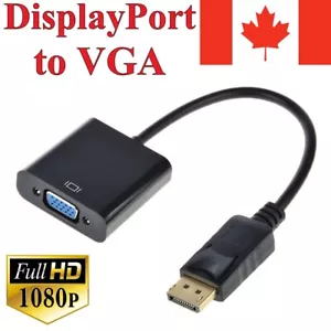 Display Port to VGA Adapter Cable DisplayPort DP Converter For PCTV Monitor - Picture 1 of 7