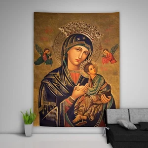 Jungfrau Maria Wandteppich Kunst Wandbehang Sofa Tisch Bett Abdeckung Poster - Bild 1 von 9
