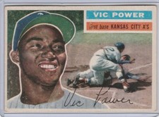 1956 TOPPS #67 VIC POWER KANSAS CITY ATHLETICS 1230