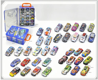 Deluxe Mini Diecast Car Set with Collector's Tin – 18-Piece Assortment - Image 1 of 4