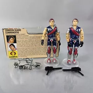 GI Joe Tomax & Xamot Twins Complete Crimson Guard Commanders Cobra Hasbro 1985 - Picture 1 of 11