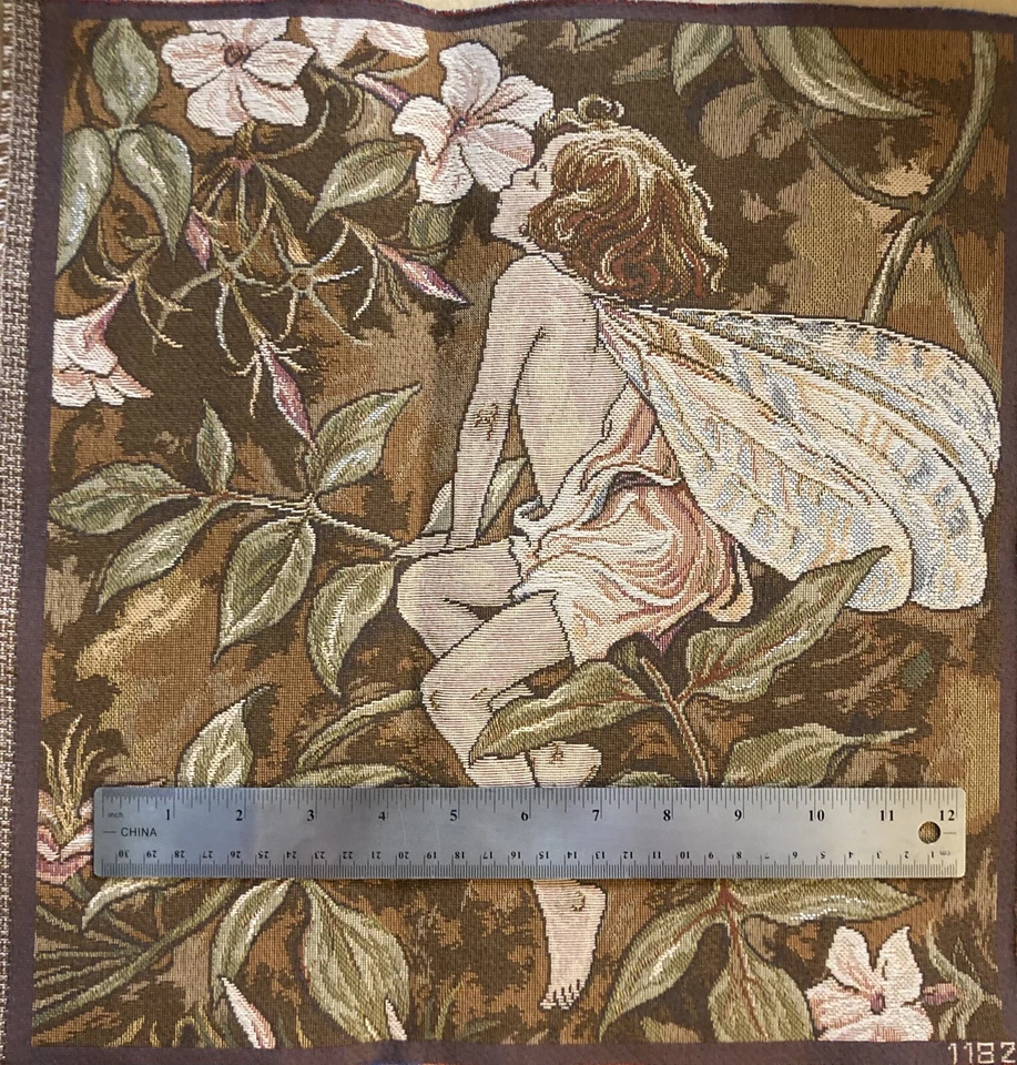 Panel de tapiz de hadas flor de jazmín 13,5" x 14,25” Cicely Mary Barker fuera de existencia raro Foto 1 de 1