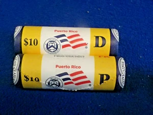 UNITED STATES MINT _ P & D _ PUERTO RICO _ QUARTER ROLLS_ UNCIRCULATED - Picture 1 of 1