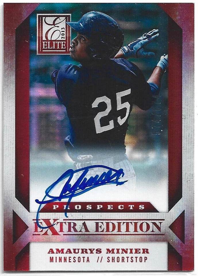 2013 Panini Elite Extra Edition Autograph /674 Amaurys Minier #200 - Image 1 of 1
