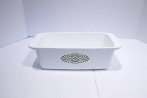 Vintage Corning Ware Laibpfanne mit grünem Medaillon P-315-B 9x5x3" Auflaufform - Bild 1 von 10