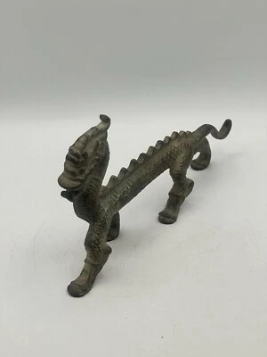 Vintage Bronze Dragon Figural Brush Rest 12” Long X 4 7/8” Tall - Image 1 of 4