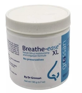 Grossan Breathe-Ease xl Nasal/Sinus Irrigation Salt Jar exp 8/25 new sealed - Picture 1 of 5