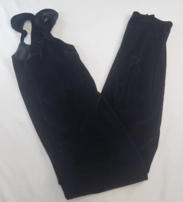 Mono sin mangas de tela de terciopelo negro liso The Nines para mujer talla S LINDO Foto 1 de 4