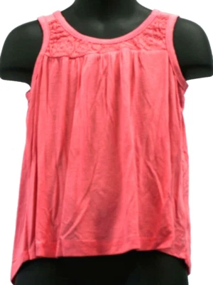 Pink Lemonade Girls Size 5 Peach Lace Trim Sleeveless Top Summer Pullover Shirt - Image 1 of 4