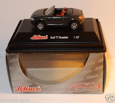 Micro IN Metallo Die Cast Schuco Ho 1/87 AUDI Tt Turbo 225 Cv Grigio Scuro Box - Immagine 1 di 4