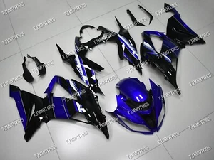 Fit for Ninja ZX-6R 636 13-18 Blue Black ABS Injection Mold Bodywork Fairing Kit - Picture 1 of 9
