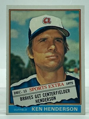 1976 Topps Baseball Card #464T Ken Henderson Atlanta Braves - Image 1 of 2