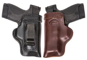 S&W Shield 2.0 Pro Carry HD IWB or OWB Leather Gun Holster RH LH - Picture 1 of 2