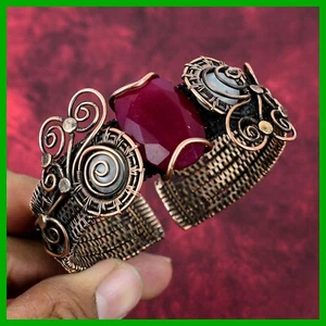 Easter Deal Copper Oval Kashmir Rubi Stone Rainbow Moonstone New Bangle Jewelry - Picture 1 of 6