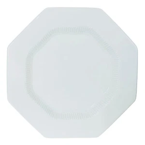 Nikko CLASSIC WHITE Classic Collection Ribbed Octagonal Dinner Plate - Picture 1 of 8
