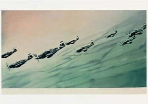 Gerhard RICHTER, Mustang-Staffel 1944, Postkarte, postcard, carte postale