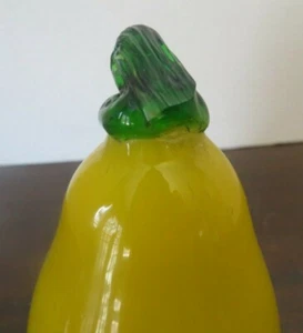 Fruta de vidrio soplado a mano estilo Murano vintage - pera #6 - Imagen 1 de 4